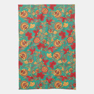 Floral pattern 2 tea towel