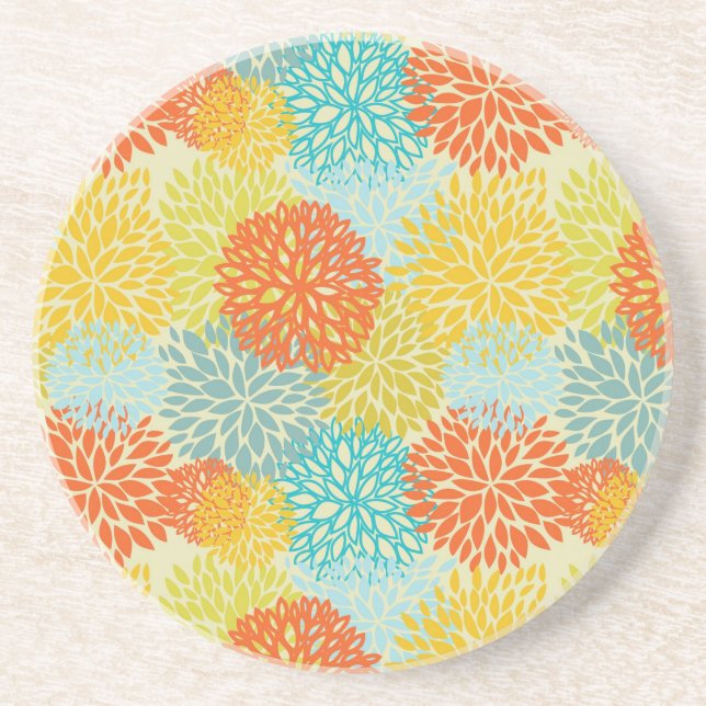 Floral pattern 3 coaster (Front)