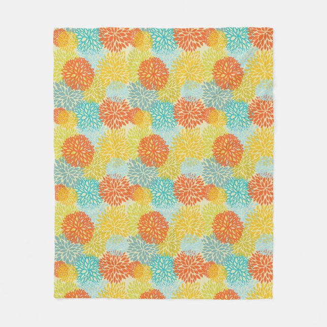 Floral pattern 3 fleece blanket (Front)