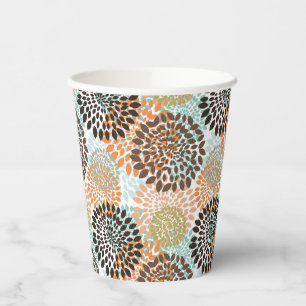 Floral Pattern 3 Paper Cups