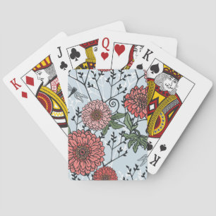 Floral pattern 3 playing cards