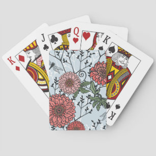 Floral pattern 3 playing cards