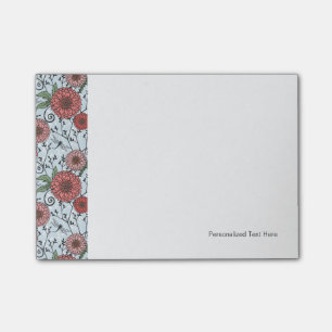 Floral pattern 3 post-it notes