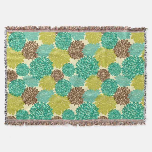 Floral Pattern 3 Throw Blanket (Front)