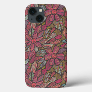 Floral pattern 4 3 iPhone 13 case