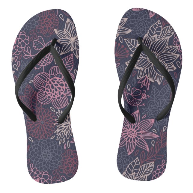 Floral pattern 4 3 jandals (Footbed)