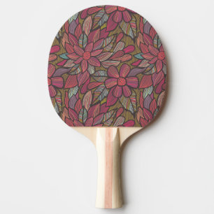 Floral pattern 4 ping pong paddle
