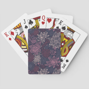 Floral pattern 4 playing cards