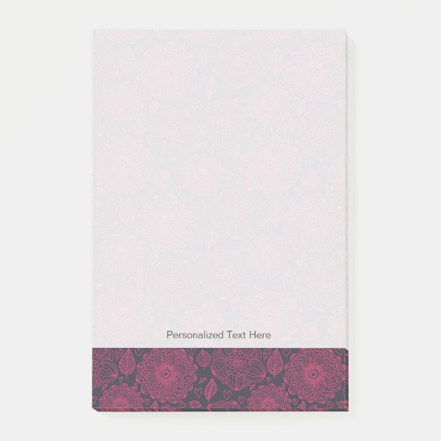 Floral Pattern 4 Post-it Notes (Front)