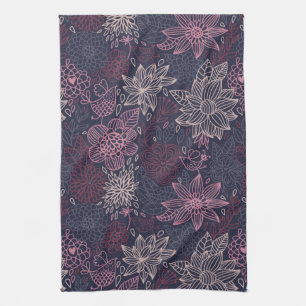 Floral pattern 4 tea towel