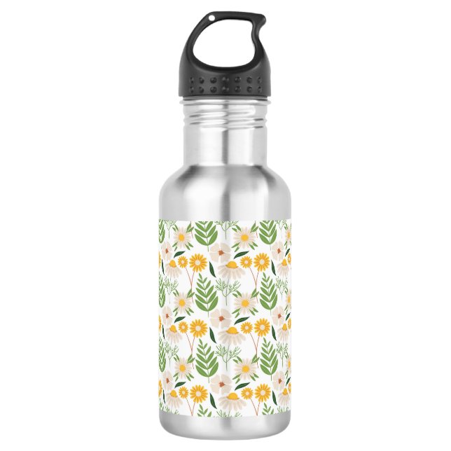 Floral Pattern 532 Ml Water Bottle (Front)