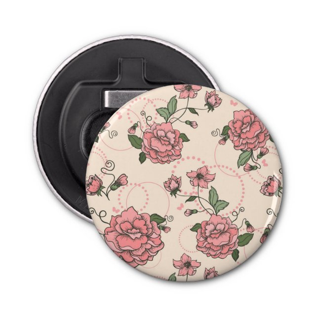 Floral pattern 5 2 bottle opener (Front)