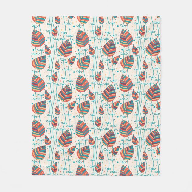Floral pattern 5 2 fleece blanket (Front)