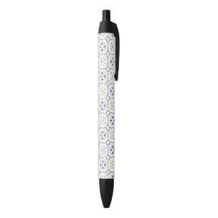 Floral Pattern 5 Black Ink Pen