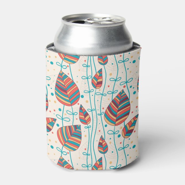 Floral pattern 5 can cooler (Can Front)
