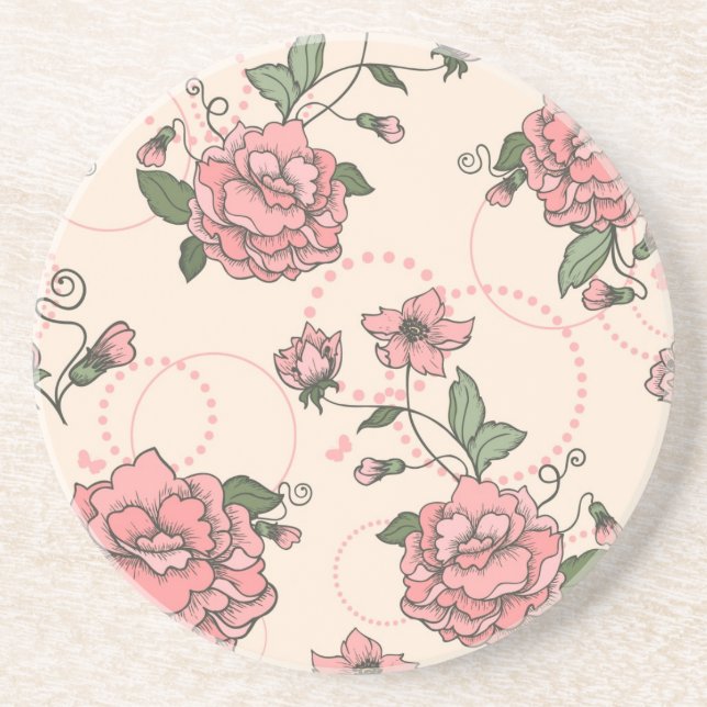 Floral pattern 5 coaster (Front)