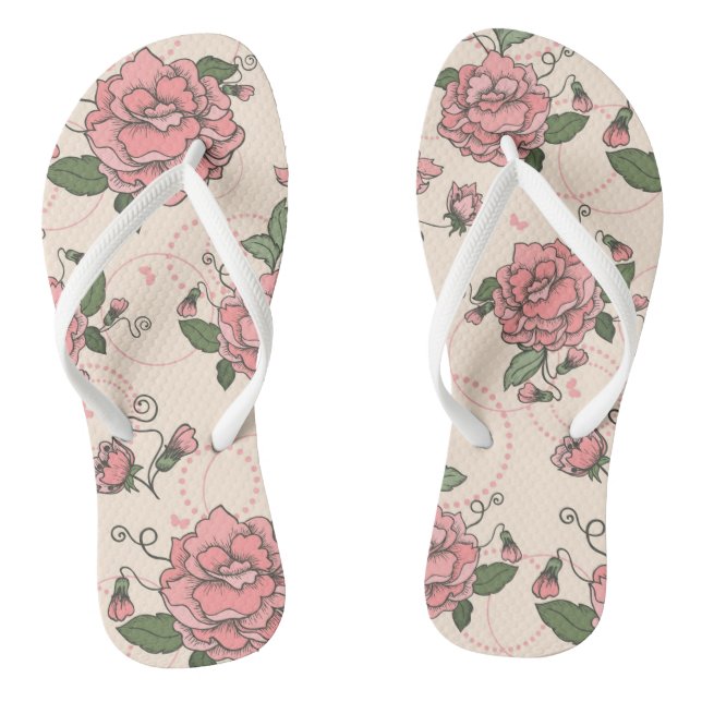 Floral pattern 5 jandals (Footbed)