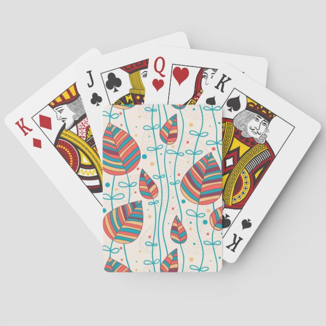 Floral pattern 5 playing cards (Back)