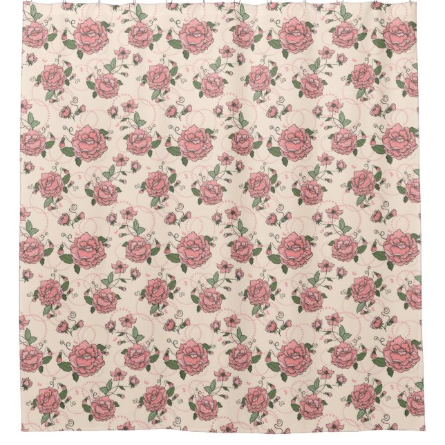 Floral pattern 5 shower curtain (Front)