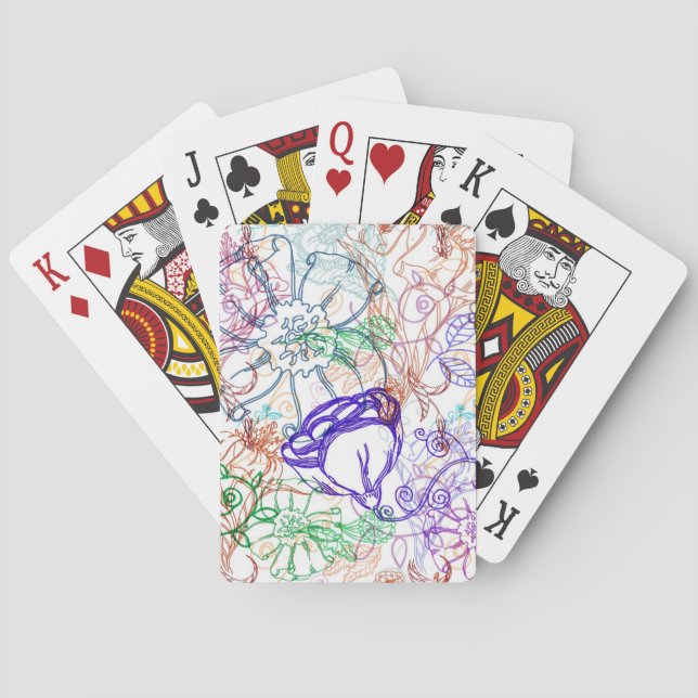 Floral Pattern 7 Playing Cards (Back)