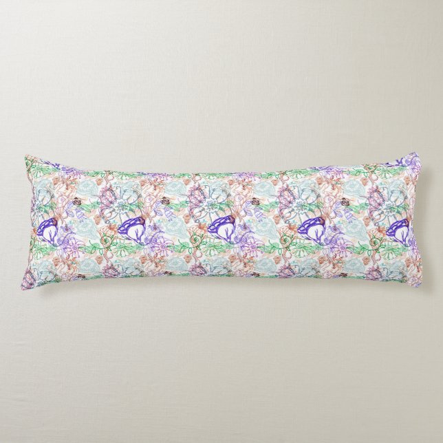 Floral Pattern 8 Body Cushion (Front)