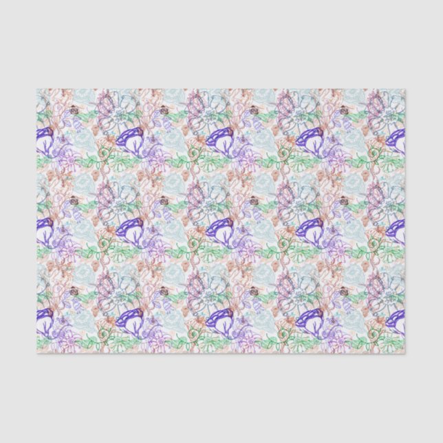 Floral Pattern 8 Tissue Paper (Front)