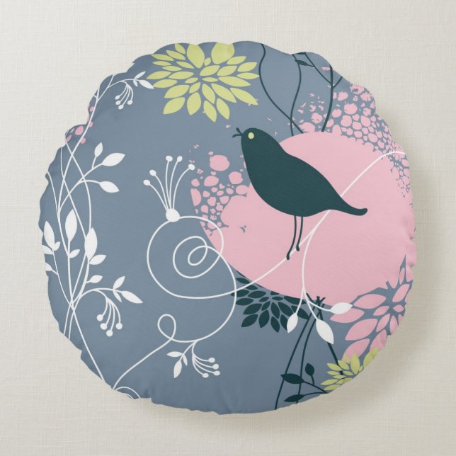 Floral Pattern 9 Round Cushion (Front)