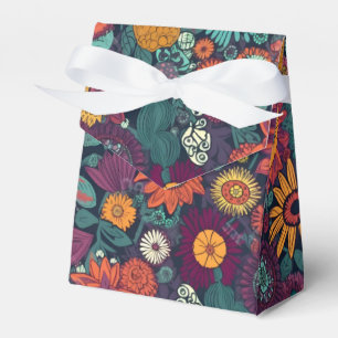 Floral Pattern, A Bouquet of Colourful Flowers Favour Box