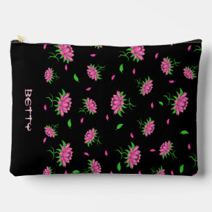Floral pattern accessory pouch