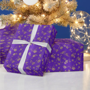 Floral Pattern   Amethyst Blossom Wrapping Paper