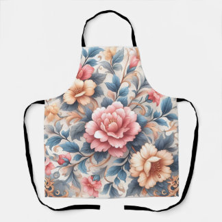 Floral pattern apron