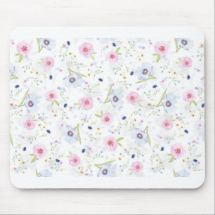 Floral Pattern Background Digital Paper Mouse Pad