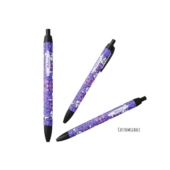 Floral pattern black ink pen (Creator Uploaded)