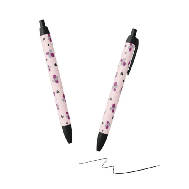 Floral pattern black ink pen (Creator Uploaded)
