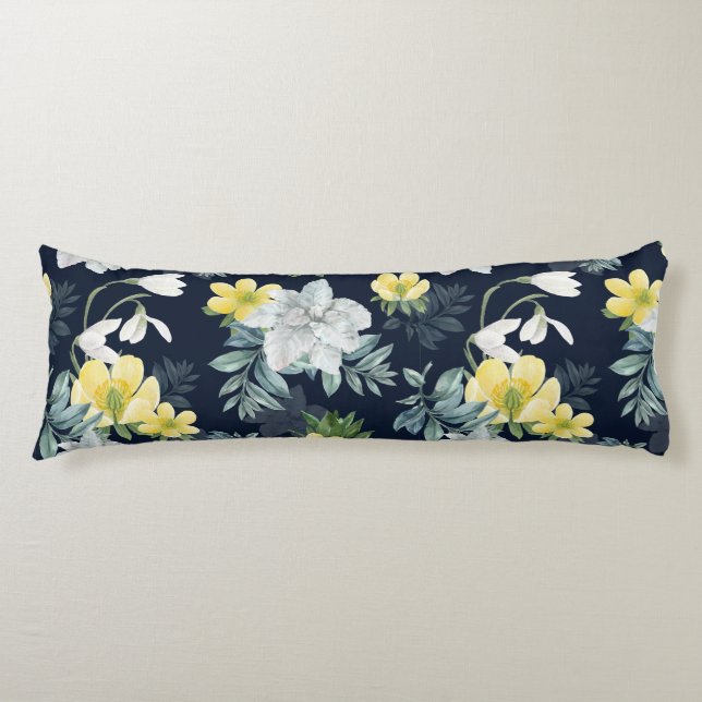 Floral Pattern Body Cushion (Front)
