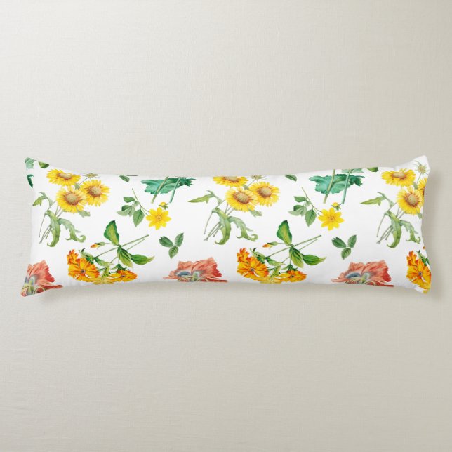 Floral Pattern Body Cushion (Front)
