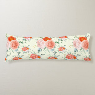Floral Pattern Body Pillow