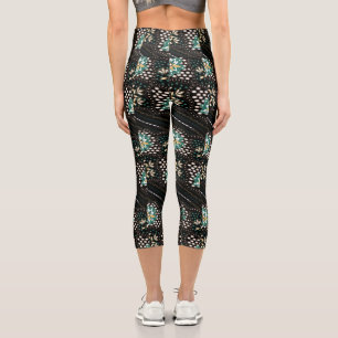 Floral Pattern  Capri Leggings
