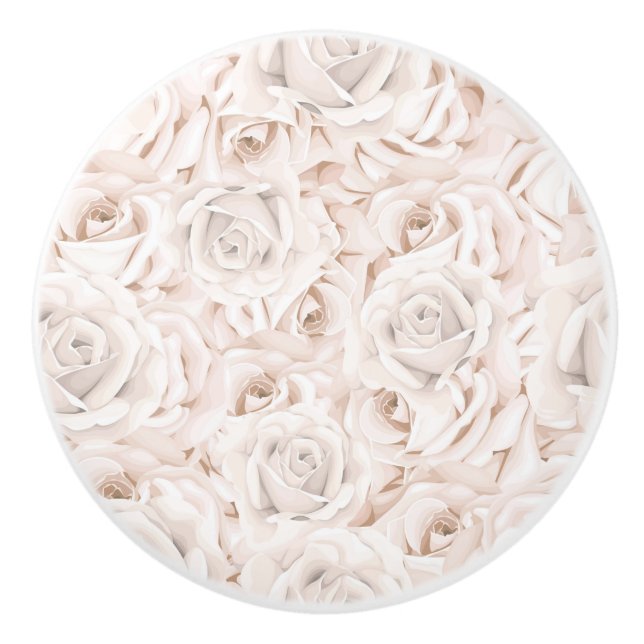 Floral pattern ceramic knob (Front)