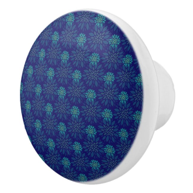 Floral Pattern Ceramic Knob (Right)