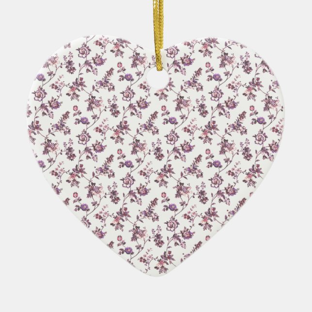 Floral Pattern Ceramic Tree Decoration (Front)