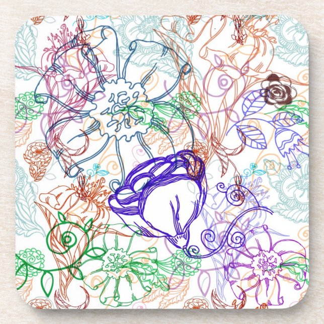 Floral Pattern Coaster (Front)