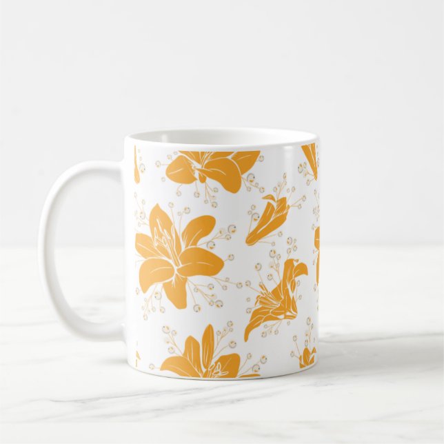 Floral Pattern  Coffee Mug (Left)