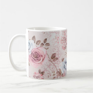Floral pattern coffee mug
