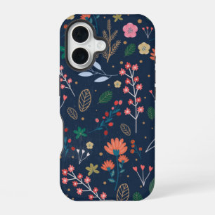 Floral pattern colourful design iPhone 16 case
