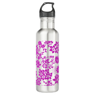 Floral pattern D02.pink.b 710 Ml Water Bottle