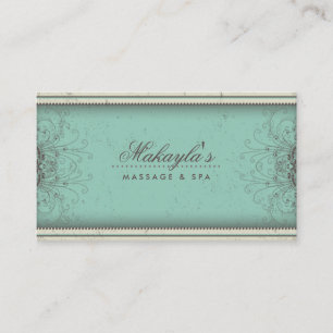 Floral Pattern Damask Elegant Modern Classy Retro Business Card