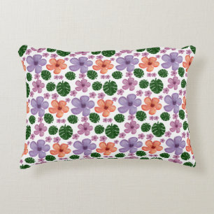 Floral pattern decorative cushion