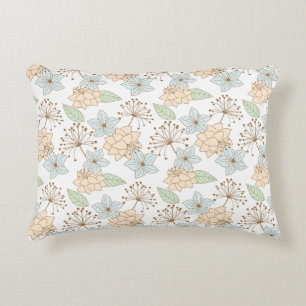 Floral pattern decorative cushion