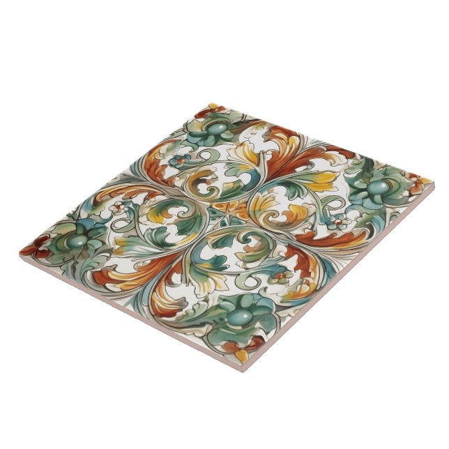 Floral Pattern Decorative Tiles (Side)